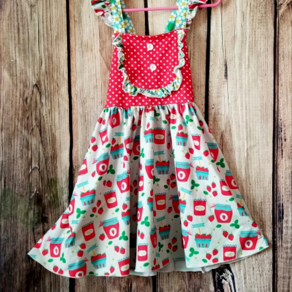 "Strawberry Jam" Orange Poppy Boutique  Size 6/7